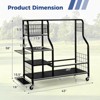 Costway Golf Bag Storage Garage Organizer w/Wheels Extra Storage Rack for Golf Clubs - 2 of 4