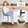 Gikpal Barstools, Counter Height Bar Stools with Back, Modern PU Leather Armless Chairs with Footrest and Metal Legs, for Kitchen Living Room Pub - 3 of 4
