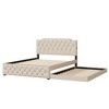 Queen Size Upholstered Platform Bed with Twin Size Trundle and 2 Sets of USB Ports - 4 of 4