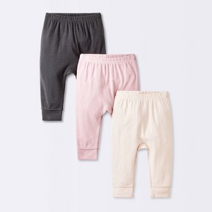 Baby 3pk Cotton Jogger Pants - Cloud Island™ - 1 of 3