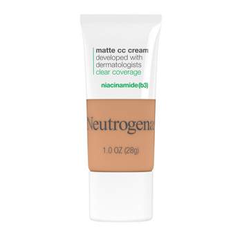 Neutrogena Clear Coverage Flawless Matte Color Correcting Cream, Full-Coverage - 6.0 Wheat