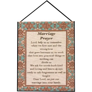 Manual Woodworkers and Weavers Marriage Prayer Framed Wall Hanging, 13 x 18 Inches, Inspirational Christian Wedding Gift Home Decor - 1 of 3