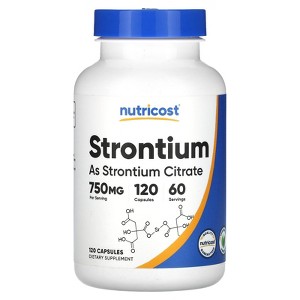 Nutricost Strontium, 750 mg , 120 Capsules (375 mg per Capsule) - 1 of 2