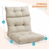 EAGLE PEAK Tufted Outdoor/Indoor High Back Patio Chair Cushions, Set of 2, 46'' x 22'' - 3 of 4