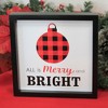 K & K INTERIORS 9.5 Inch Buffalo Plaid  Sign Plaque Holidays Word Decor - image 2 of 3