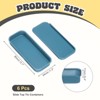 Unique Bargains Metal Anti-Oxidation Slide Top Rectangular Tin Containers 6 Pcs 3.1" x 1.3" x 0.4" Blue - 2 of 4