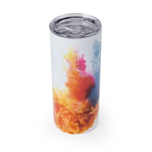 Built 20 Oz Insulated Tumbler with Slide Lid, Reusable Commuter Mug with Double-Wall Stainless Steel, Fits Cup Holders, BPA-Free (Water Ink) - 1 of 4