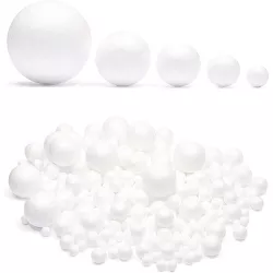 Bright Creations 300 Pack Foam Balls for Crafts in 5 Sizes, Smooth Round Polystyrene Balls for DIY Projects, Arts and Crafts, 0.8-3 In
