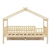 CAVINAS Twin Size Bed Frame, Wooden House Bed with 2 Drawers, House-Shaped Floor Bed for Kids, Teens, Girls, Boys, Floor Platform Bed - 3 of 4