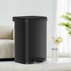 13-Gallon Stainless Steel Kitchen Trash Can with Stay-Open Lid, Step-on Pedal, Soft Closure - Tall, Large, Space-Saving Design - 3 of 3