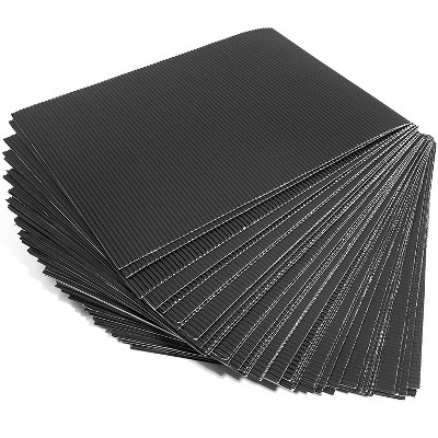 48-Pack Corrugated Cardboard Paper Sheet 8.5" x 11" Black