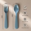 BRINJOY 12-Piece Toddler Utensil Set - BPA-Free Plastic Fork & Spoon Set for Kids, Dishwasher Safe, 6.2 inch Child-Friendly Tableware - 2 of 4