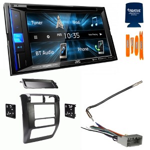 JVC Bundle - JVC KW-V25BT 6.2" Multimedia Receiver with Dash Kit, Wiring Harness and Antenna Adaptor, Compatible with Wrangler, 03-06 - 1 of 4