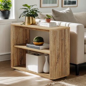 Hommoo 3-Tier Narrow End Table Nightstand with Storage Shelves - 1 of 4