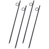 4Pcs Tent Stakes, Garden Stakes With 3/8" Steel, Heavy-duty 1" Loops, Ribbed Exterior, Non-slip Tent Canopy Ground Stakes - 2 of 4