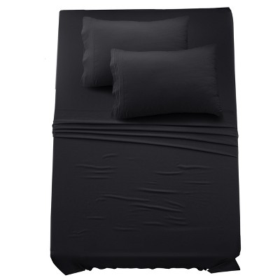 6 Piece Bed Sheet Set Ultra Soft Brushed Microfiber Solid Sheets with Pillow Cases - Lux Decor Collection