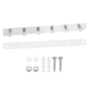 Unique Bargains 304 Stainless Steel Waterproof Rustproof Multi-hook Coat Hooks - 1 of 4