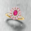 Ross-Simons 0.30 Carat Ruby and .80 ct. t.w. Pink Sapphire Ring With .29 ct. t.w. Diamonds in 14kt Yellow Gold - 4 of 4