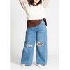 ELOQUII Women's Plus Size Colorblocked Relaxed Sweater - 3 of 4