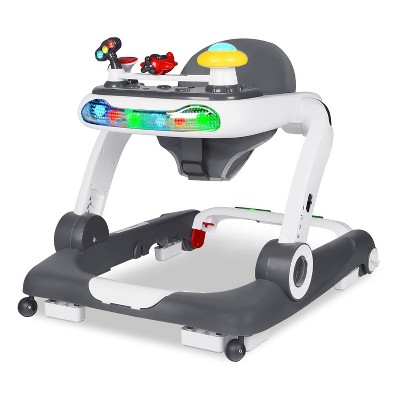 Kinder King 5-in-1 Baby Walker with Music & Lights, Activity Center for Toddler, Adjustable Height, Safety Bumper