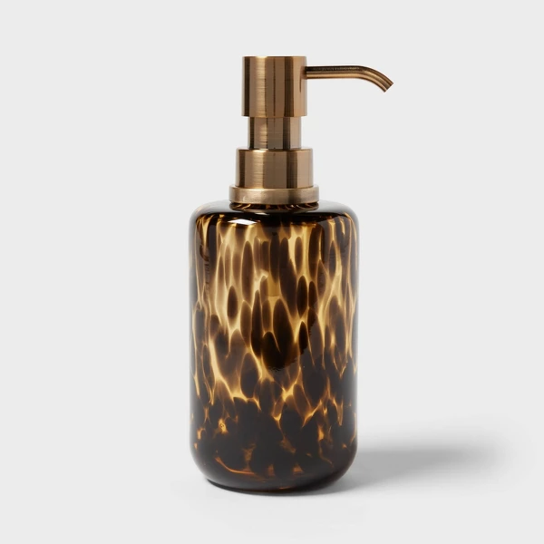 Colored Glass Tortoise Soap Pump