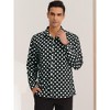 Lars Amadeus Men's Button Down Long Sleeves Casual Polka Dots Print Shirts - 2 of 4