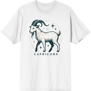 Capricorn Zodiac Sign Adult Crew Neck Short Sleeve Tee - 1 of 2