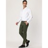 Lars Amadeus Men's Slim Fit Flat Front Business Checked Printed Trousers - 4 of 4