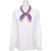 INSPIRE CHIC Women's Contrast Color Symmetrical Striped Printed Square Herringbone Neck Scarves - 2 of 4