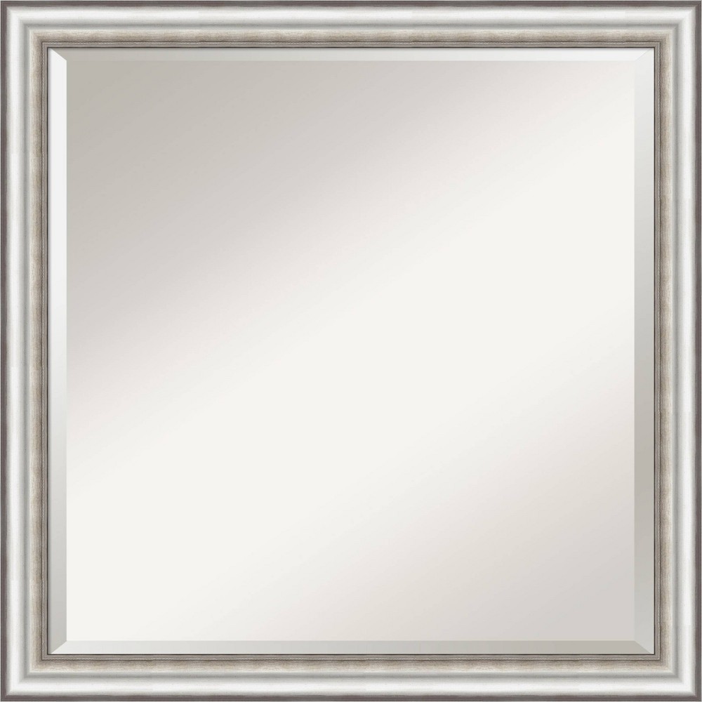 Photos - Wall Mirror 23" x 23" Beveled Salon Silver Narrow  - Amanti Art