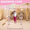 SEVOBAL Expandable Gymnastics Bar for Kids - Height Adjustable Junior Training Bar Folding Gymnastic Horizontal Bars Equipment, Pink, 48"*60"*60" - 3 of 4