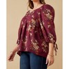 Women's Mixed Floral Tie Sleeve Top - Plus - Hayden LA - 2 of 4