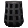 Uttermost Patchwork Gridded Black Garden Stool - 3 of 4