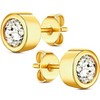 Lovery 14K Gold Plated Bezel Synthetic Diamond Earring with Pouch, Bath Bomb & Gift Box - 2 of 3