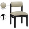 Meridian Furniture,Roundhill Taupe Vegan Leather Upholstered Dining Chair, Set of 2 - 3 of 4