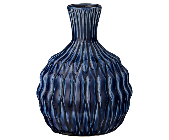 Ceramic Vase - Navy (6") - 3R Studios