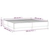 vidaXL Bed Frame without Mattress Dark Gray California King Fabric - 4 of 4