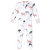 Hudson Baby Infant Girl Plush Sleep and Play, Pink Moose - 3 of 4