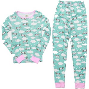 Just Love Girls Printed Pajama Sets - Snug Fitting Cotton PJ Tops & Bottoms for Girls - 1 of 3