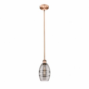 Vaz - 1 Light Stem Hung Mini Pendant In Industrial Style-7.63 Inches Tall and 5.88 Inches Wide - 1 of 1