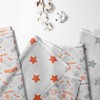 Bacati - Basketball Orange/Gray Muslin Swaddling Blankets set of 4 - 2 of 4