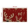 Nasitip Christmas Deer Red 17"*47" Doormat,Cute Joyful Design Non-Slip Washable Low-Pile Mat for Entryway and Bathroom - 4 of 4