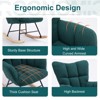 Nursery Rocking Chair, Fabric Upholstered Glider Rocker with High Backrest, Modern Rocking Accent Chairs Comfy Side Chair for Nursery, Bedroom - 4 of 4