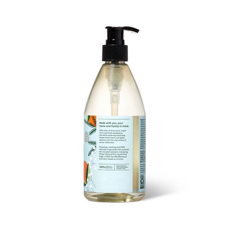 Winter Citrus &#38; Pine Liquid Hand Soap - 12 fl oz - Everspring&#8482;, 3 of 5