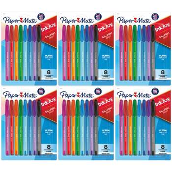Paper Mate InkJoy 100ST Ballpoint Pens, Medium Point, Assorted Ink, 8 Per Pack, 6 Packs