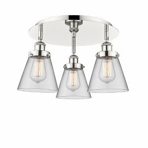 Cone - 3 Light Flush Mount In Art Deco Style-9.25 Inches Tall and 18 Inches Wide - 1 of 1