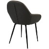 Set of 2 Clubhouse Contemporary Dining Chair Black/Gray - LumiSource - image 4 of 4