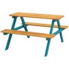 Outsunny Kids Picnic Table Set with Wooden Table, Outdoor Bench Set with Seating for 4 Kids Ages 3-8 Years for Patio Garden, Easy Installation - 4 of 4
