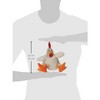 goDog Checkers Fat Rooster Squeaky Plush Dog Toy, Chew Guard Technology - White, Large - 3 of 4