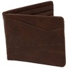 Adult Budweiser Brown Bifold Wallet Large Bowtie Logo Deboss with ID Window - 2 of 4